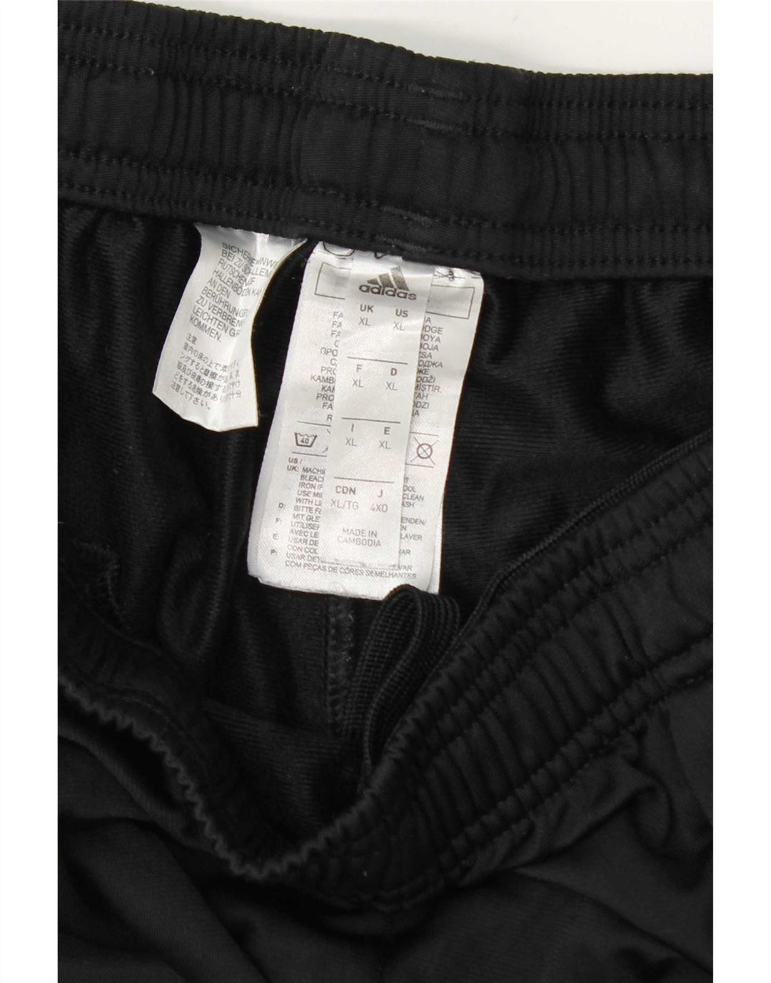Adidas Hombre Pantalones De Chándal Joggers XL Negro Poliéster