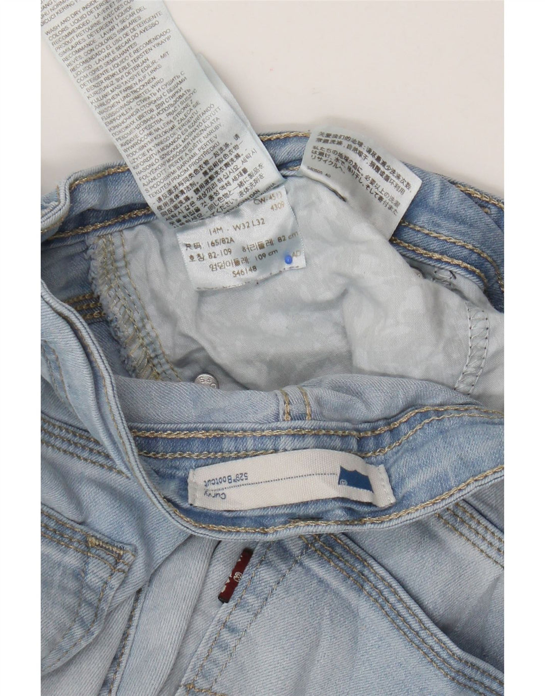 Levi's Mujer 529 Curvy Bootcut Jeans W32 L32 Algodón Azul