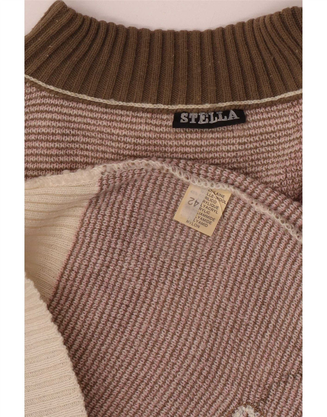 Stella Jersey De Cuello Alto Para Mujer EU 42 Large Grey Colourblock