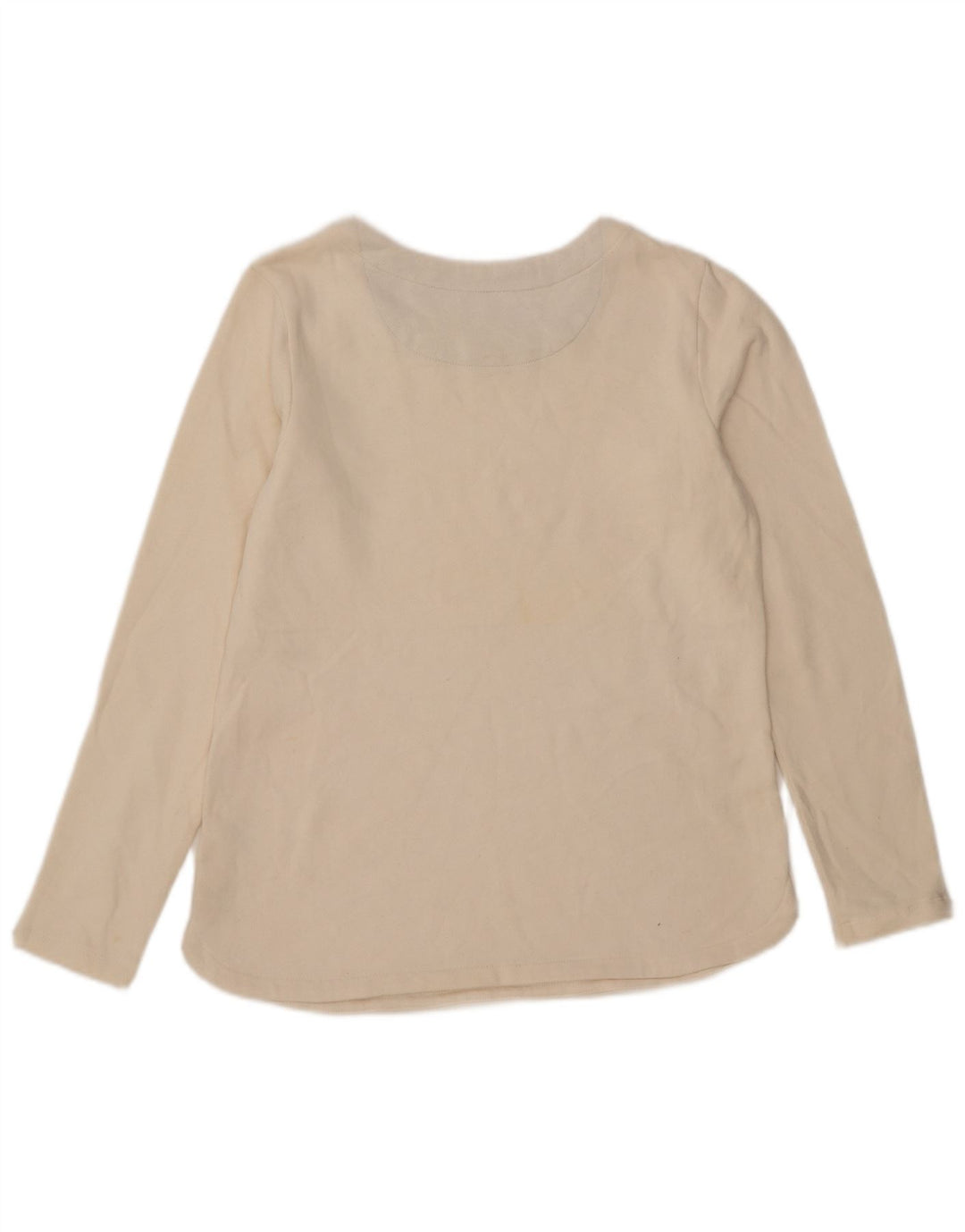Izod Top Mujer Manga Larga UK 10 Small Algodón Blanco