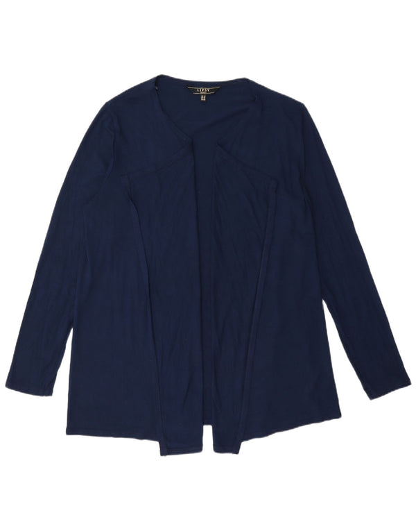 Lipsy mujer top abierto de manga larga UK 44 Large Azul marino