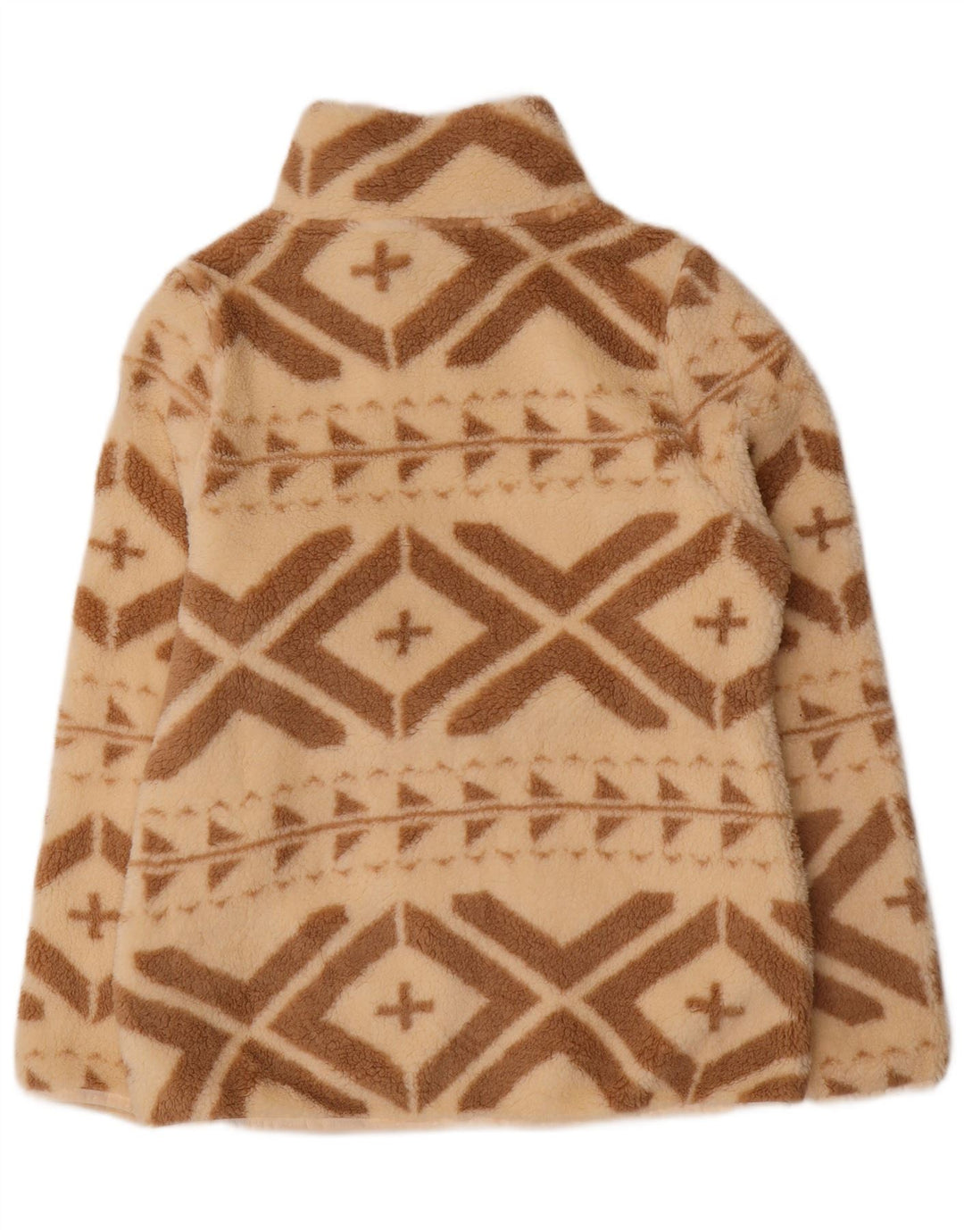 Basile Chaqueta polar para mujer Reino Unido 40 Grande Beige Fair Isle Poliéster