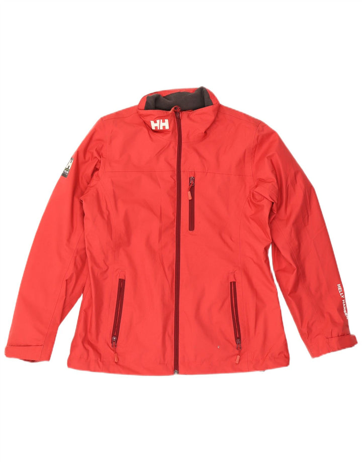HELLY HANSEN Chaqueta cortavientos gráfica para mujer UK 44 Poliéster rojo mediano