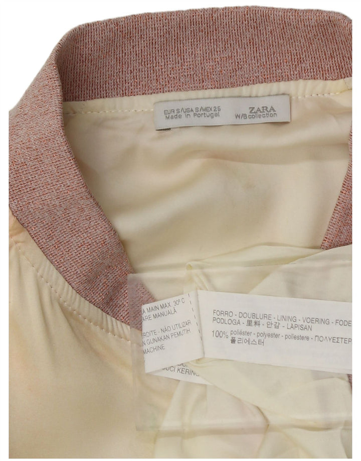 Zara Mujer Chaqueta Bomber Estampada UK 10 Small Multicolor Tie Dye