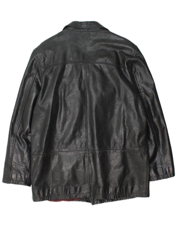 MONTANA Chaqueta de cuero para hombre UK 36 Small Cuero negro