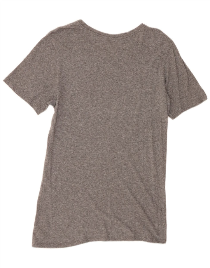 Nike Camiseta gráfica de corte atlético para hombre Top pequeño de algodón gris