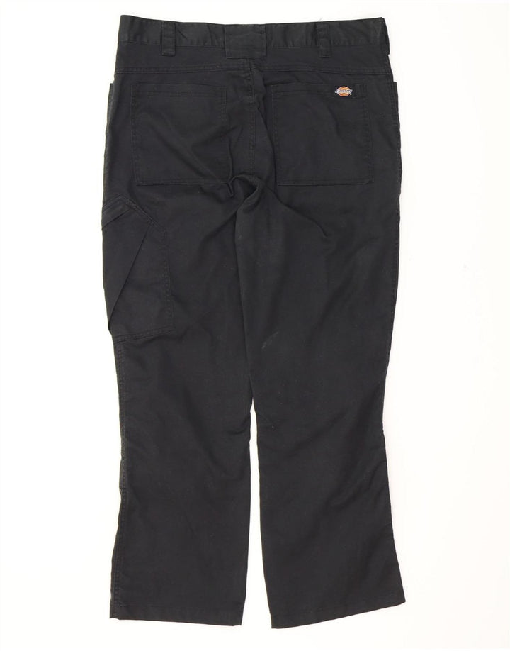 DICKIES Mens Straight Cargo Trousers W36 L28  Black Polyester