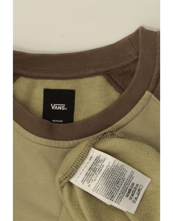 VANS Hombre Sudadera Jumper Medium Khaki Colorblock Algodón