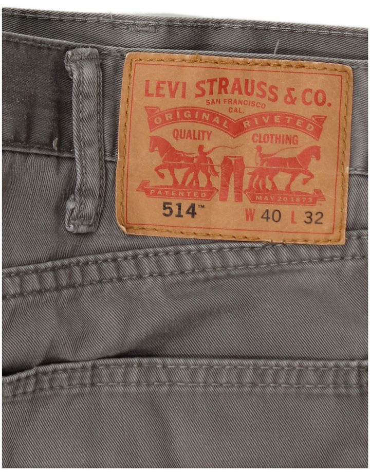 Levi's Mens 514 Pantalones Casuales Rectos W40 L32 Algodón Gris
