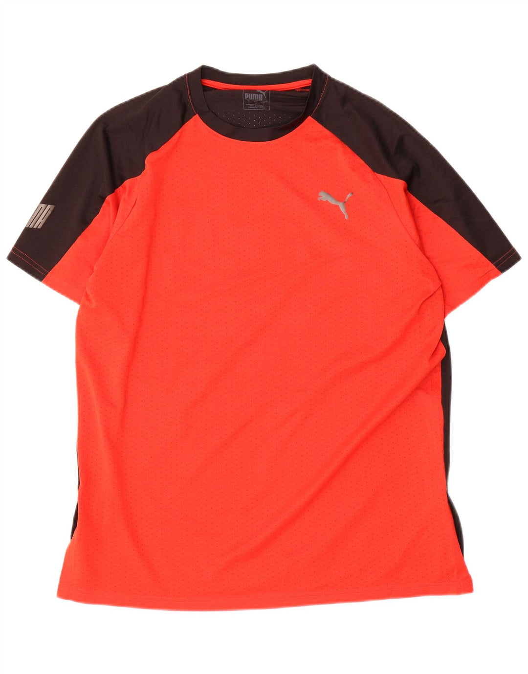 PUMA Camiseta gráfica para hombre Top grande rojo color block Poliéster