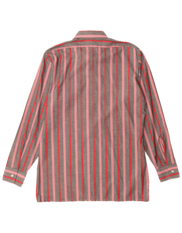 Bugelfrei Camisa Hombre Talla 40 Algodón Rayas Gris Medio