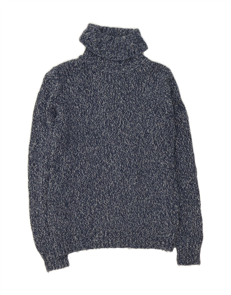 BODEN Womens Roll Neck Jumper Sweater UK 10 Small Navy Blue Wool Vintage Boden and Second-Hand Boden from Messina Hembry 