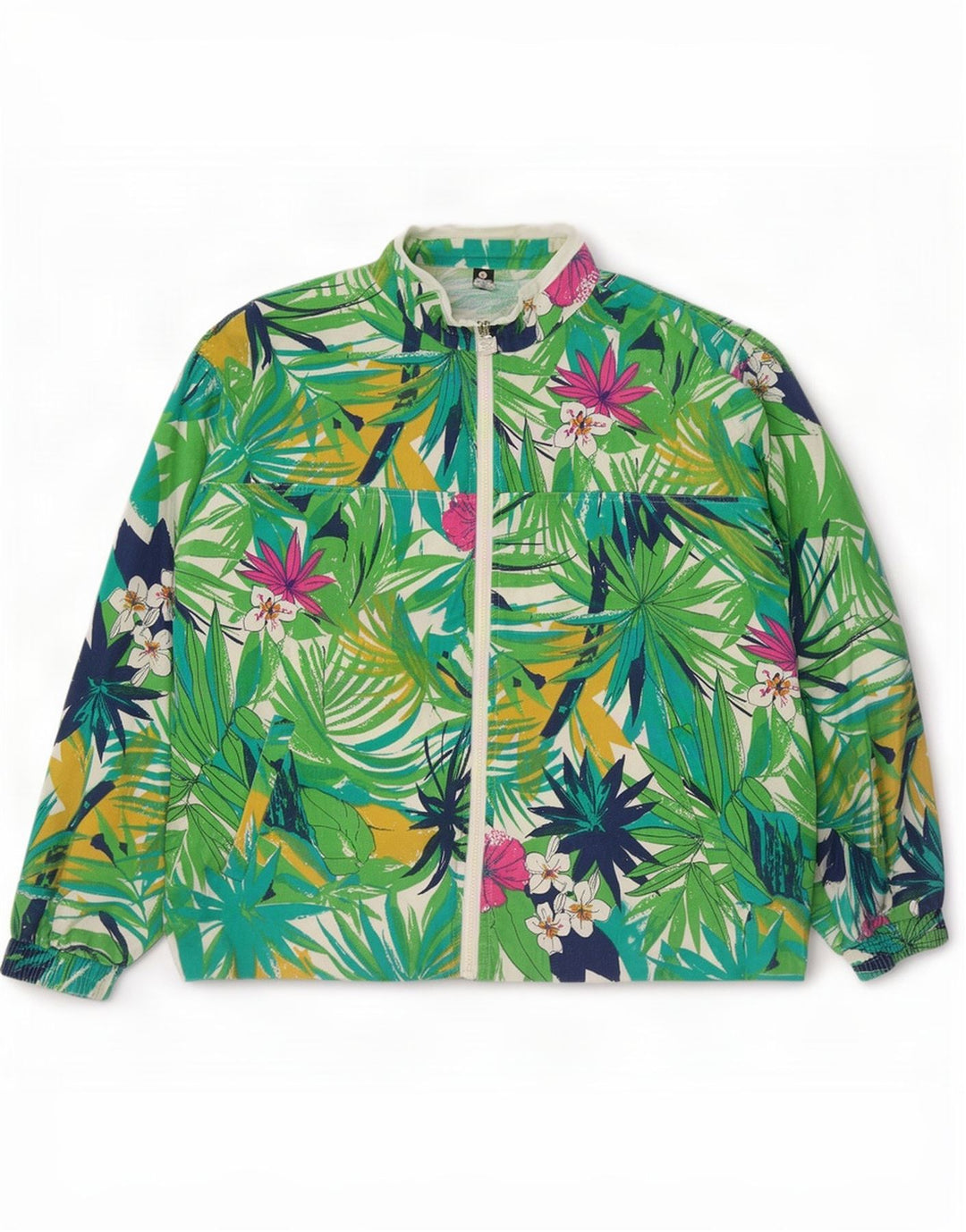 Trigema Chaqueta de chándal de gran tamaño para mujer UK 46 Large Green Floral