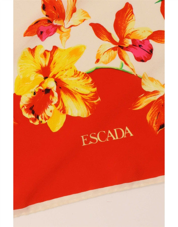 Escada Bufanda Cuadrada Mujer Talla Única Rojo Floral