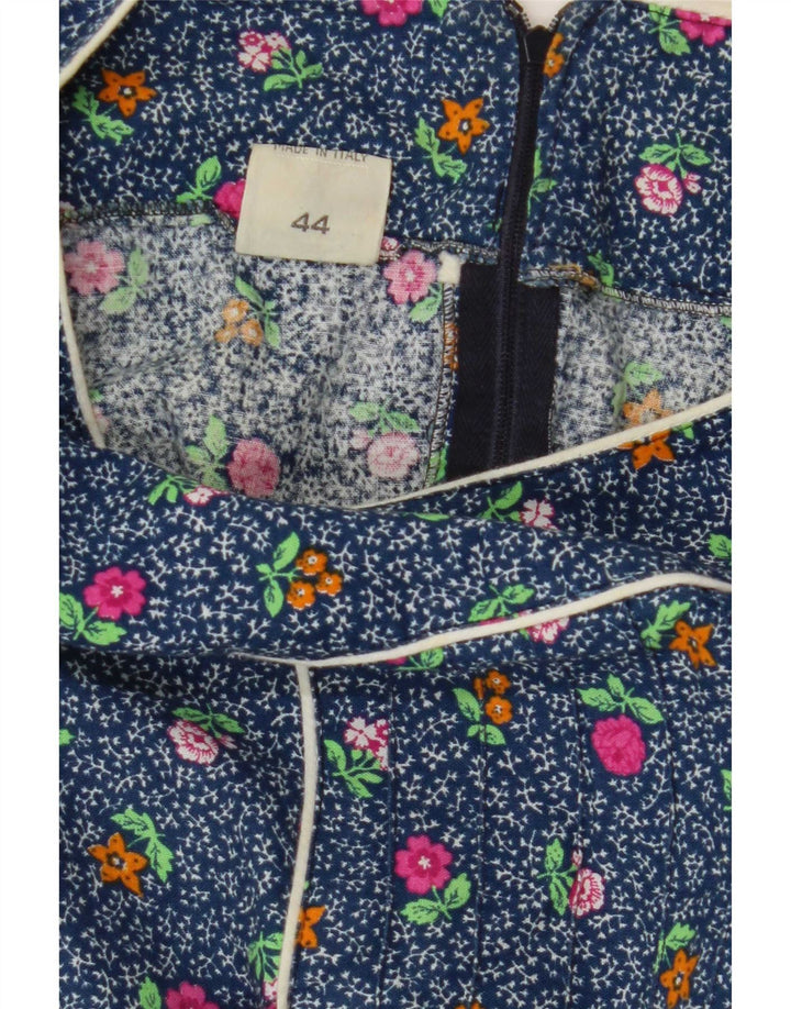 Nuova Moda Vestido Maxi Mujer IT 44 Azul Medio Floral