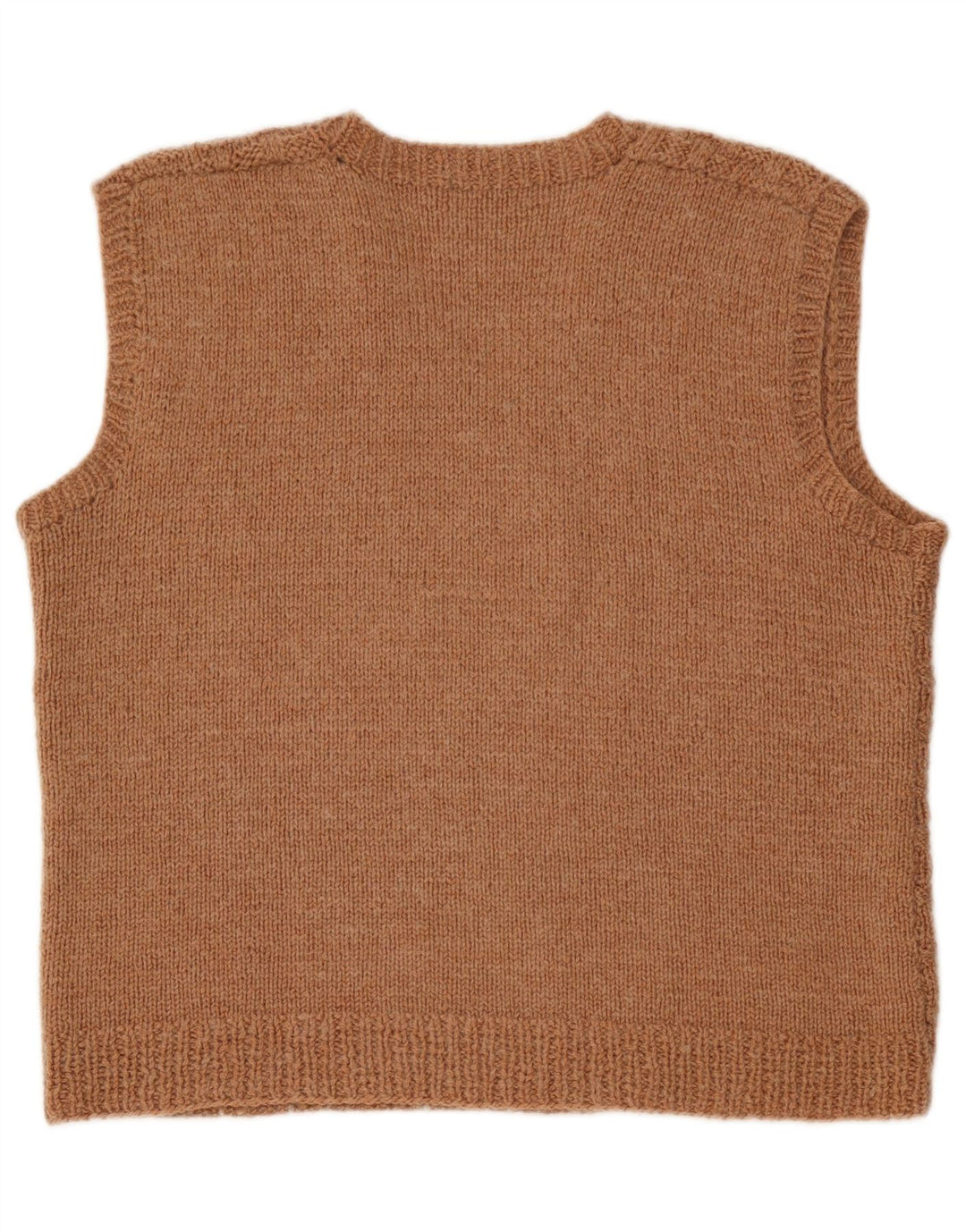 Vintage Hombres Chaleco Tank Top Marrón Medio