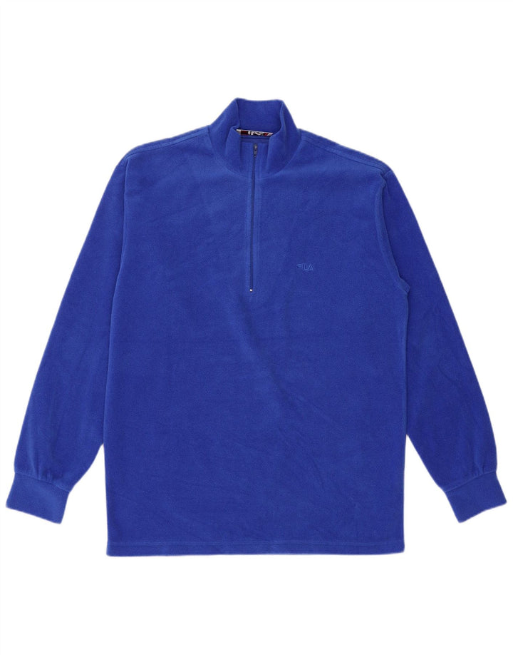 Fila Jersey polar con cuello y cremallera para hombre IT 48 Poliéster azul medio