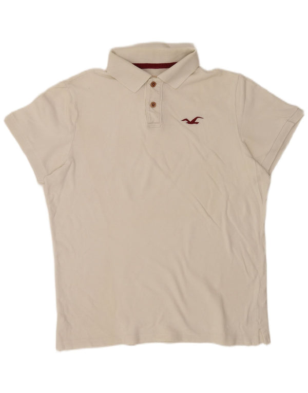 Polo Hollister Hombre XL Algodón Blanco