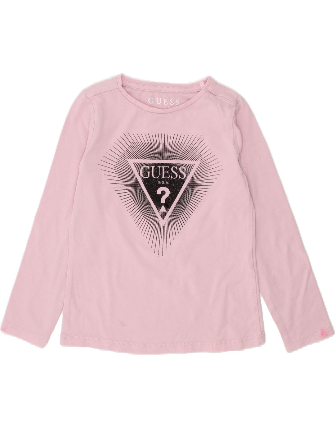 GUESS Girls Graphic Top Long Sleeve 3-4 Years Pink Vintage Guess and Second-Hand Guess from Messina Hembry 