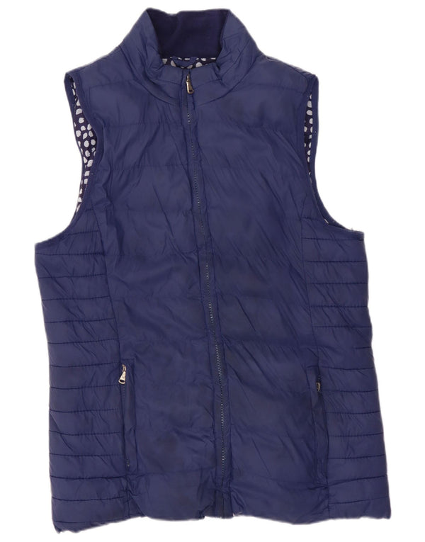 Crew Clothing Chaleco acolchado para mujer UK 10 Small Azul marino Nylon