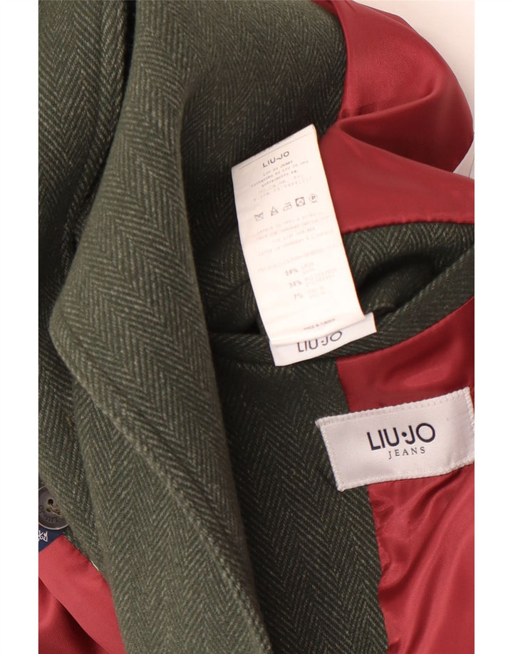 Chaquetón para hombre Liu Jo UK 40 Lana de espiga verde grande