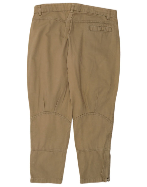 Stefanel Pantalones cargo ajustados para mujer IT 42 Medium W30 L25 Algodón beige