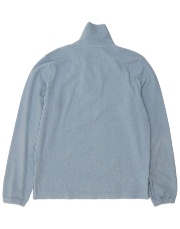 LOTTO Mens Zip Neck Fleece Jumper Large Blue Polyester