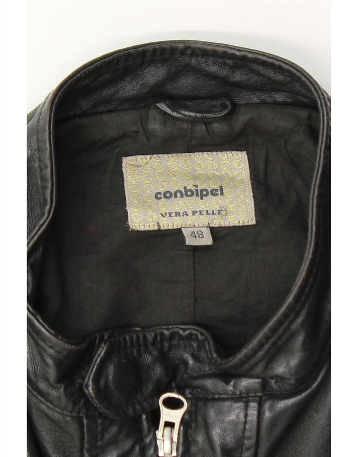 Conbipel Chaqueta De Cuero Para Hombre IT 48 Medium Cuero Negro
