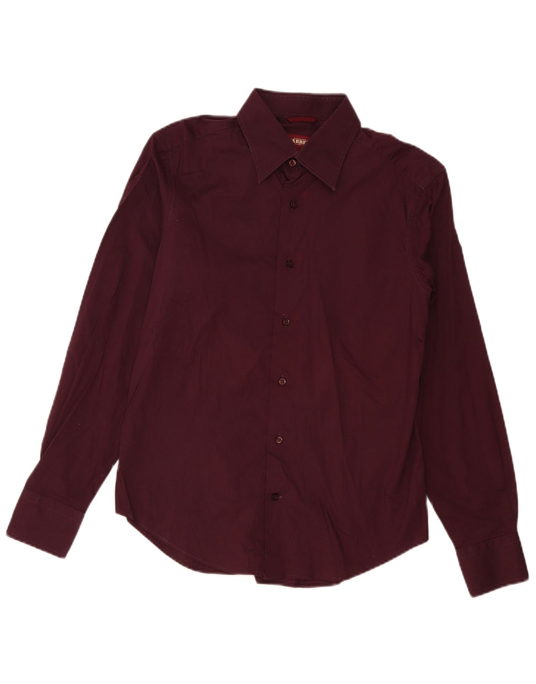 Camisa Carrera Hombre Algodón Burdeos Medio