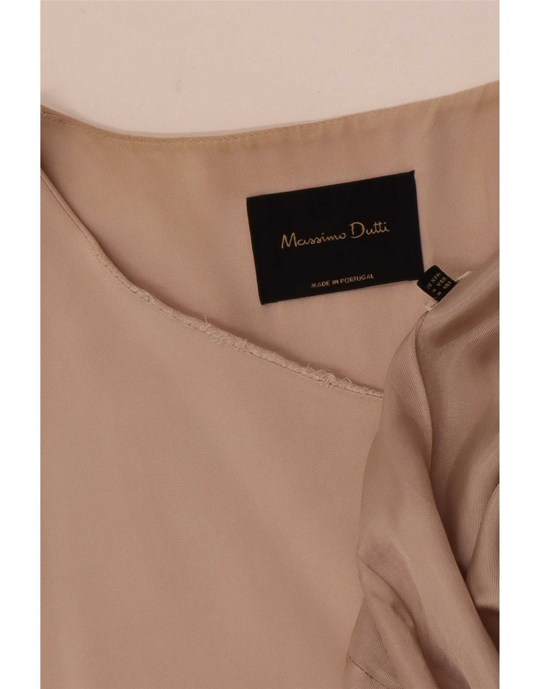 Massimo Dutti Chaqueta Blazer Larga Sin Mangas para Mujer UK 44 Medium Beige