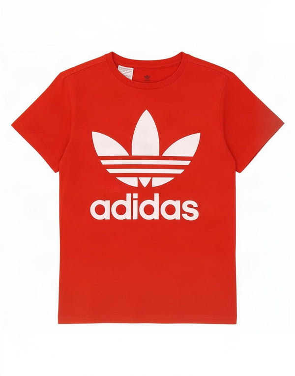 Adidas Camiseta gráfica para niño Top 11-12 años Rojo Algodón