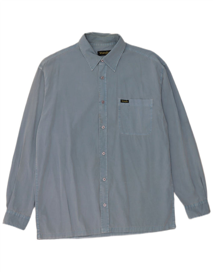WRANGLER Camisa Hombre Grande Azul Algodón