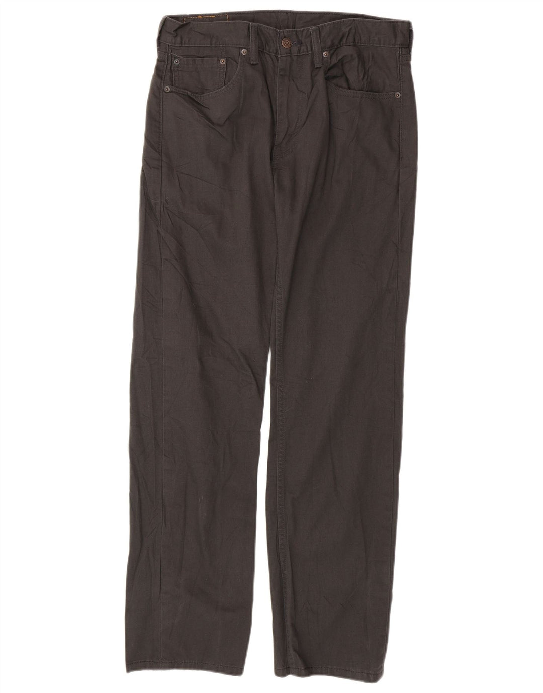 LEVI'S Mens 505 Pantalones Casuales Rectos W32 L32 Algodón Gris