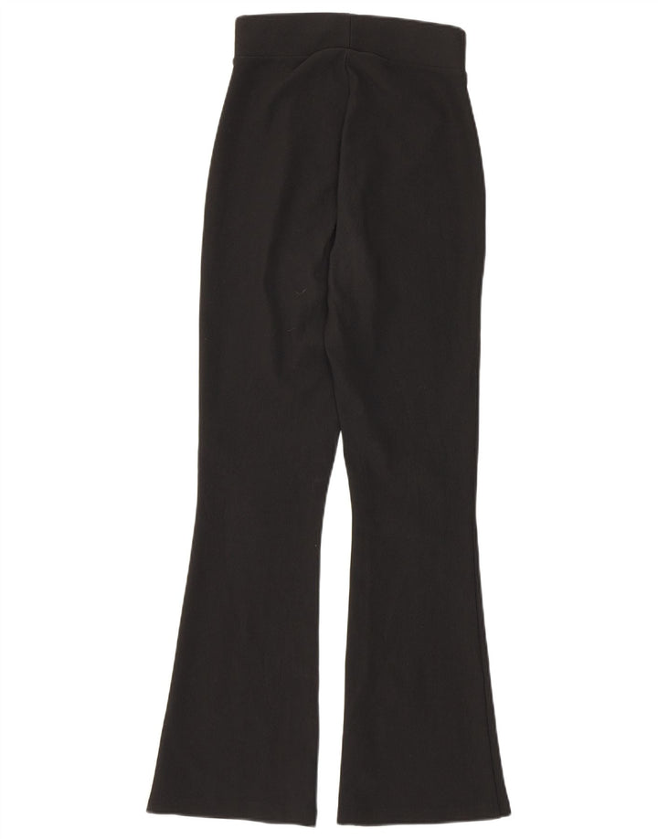 Zara Mujer Leggings Acampanados Reino Unido 4 XS Negro