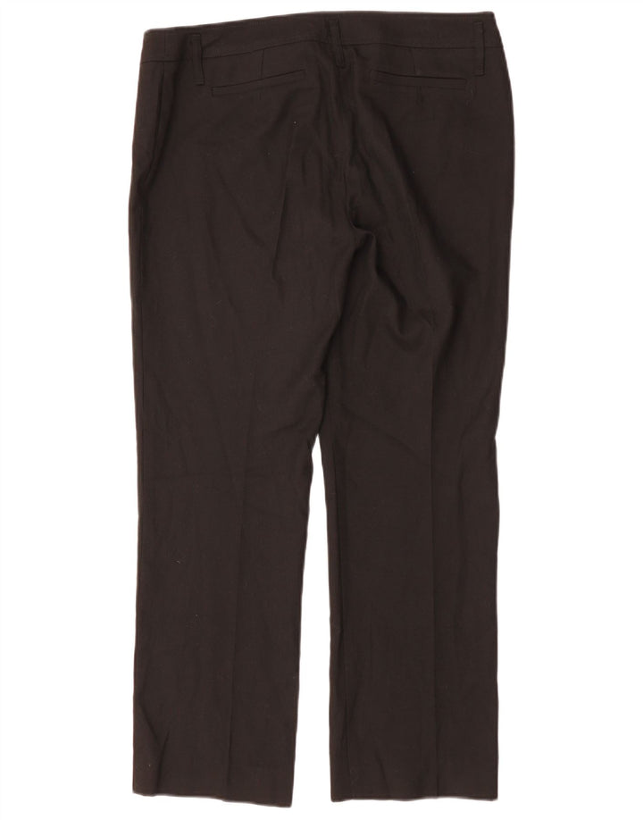 MARELLA Pantalones de traje rectos para mujer UK 40 Large W34 L28 Poliéster negro