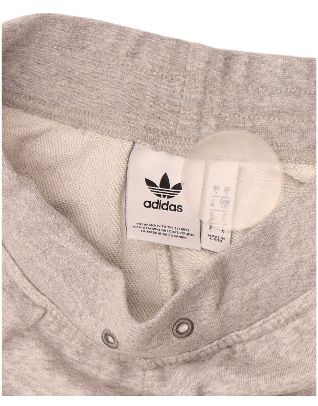 Pantalones cortos deportivos ADIDAS para hombre pequeños de algodón gris