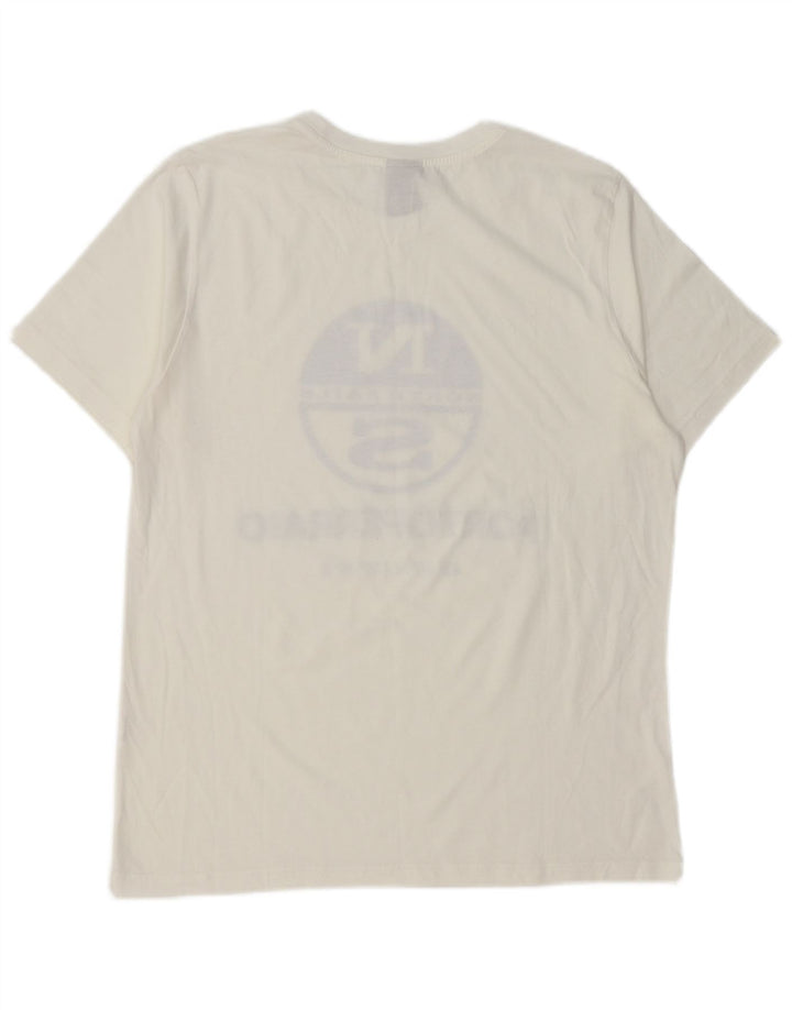 North Sails - Camiseta gráfica para hombre, talla grande, color blanco