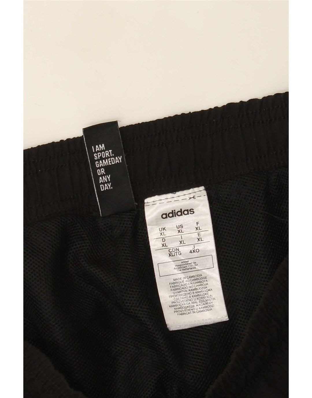 Adidas Hombre Pantalón Chándal Joggers XL Negro Poliéster