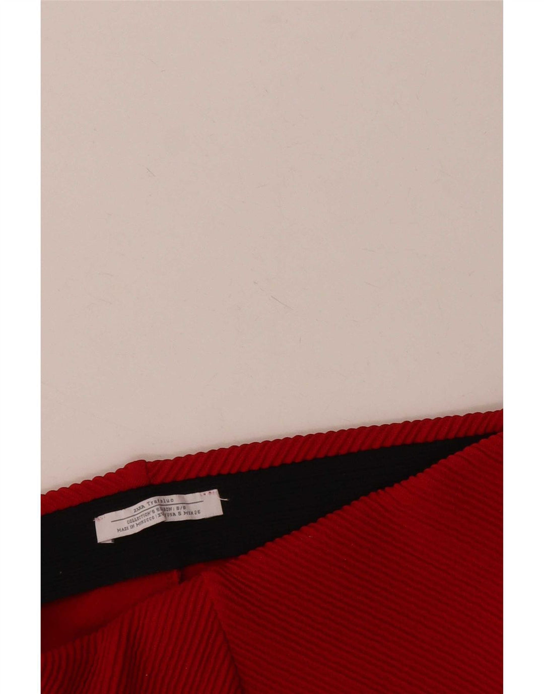 Zara Mujer Trafaluc Minifalda Pequeña W26 Poliéster Rojo