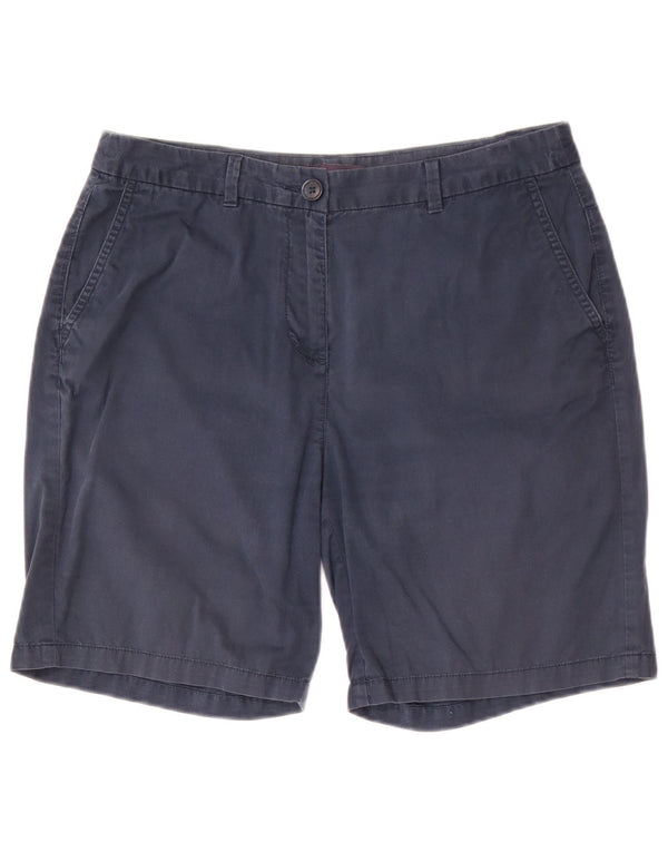 Marks & Spencer Pantalones cortos chinos para mujer UK 12 Medium W30 Azul marino Algodón