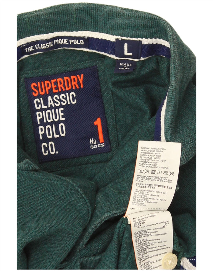 Superdry Polo Para Hombre De Algodón Verde Grande