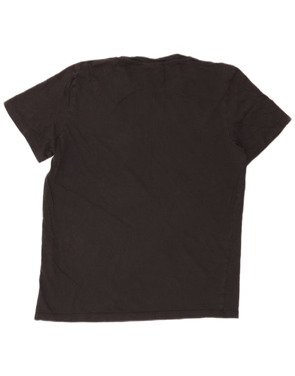 Jack & Jones Hombre Camiseta Gráfica Top XL Algodón Negro