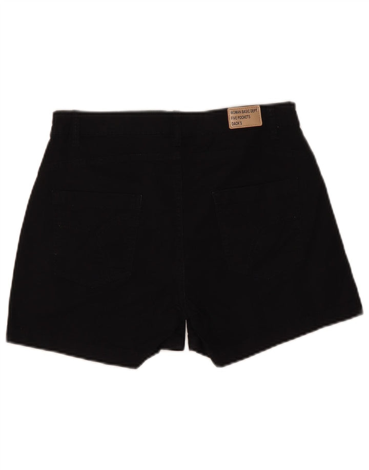 Dack's Pantalones cortos de mezclilla de corte regular para mujer IT 42 Medium W28 Algodón negro