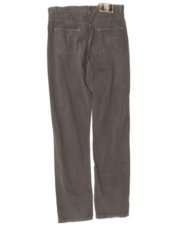 Zara Mens Slim Casual Pantalones EU 44 Large W34 L34 Gris Algodón