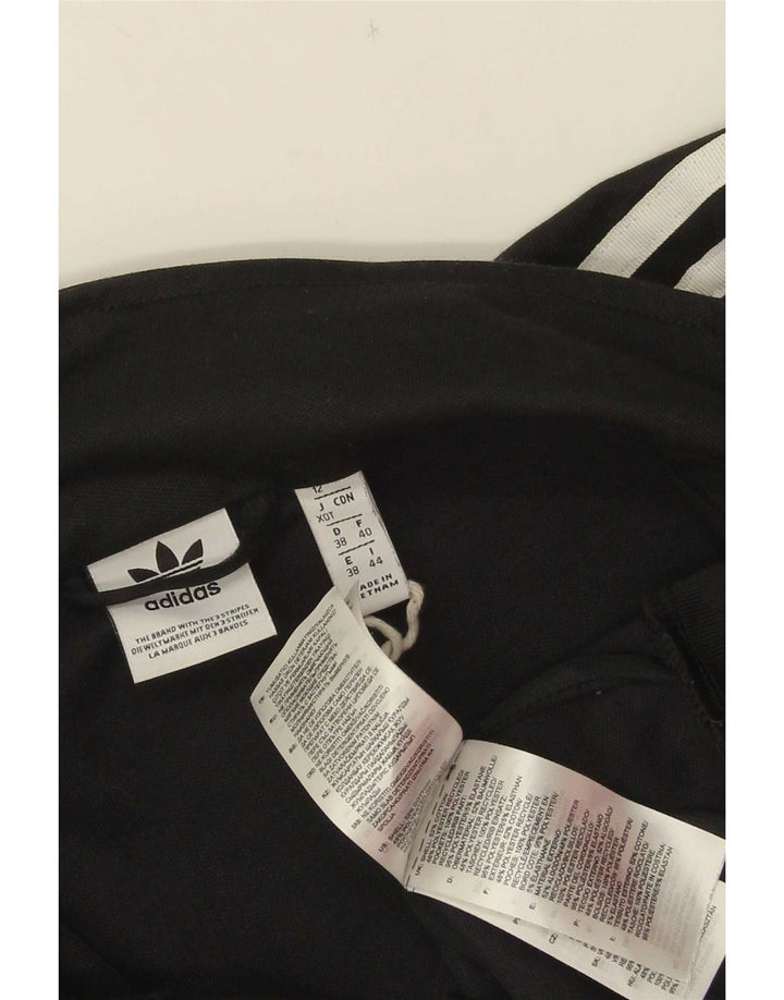 Adidas - Chaqueta de chándal para mujer, talla 12, algodón negro mediano