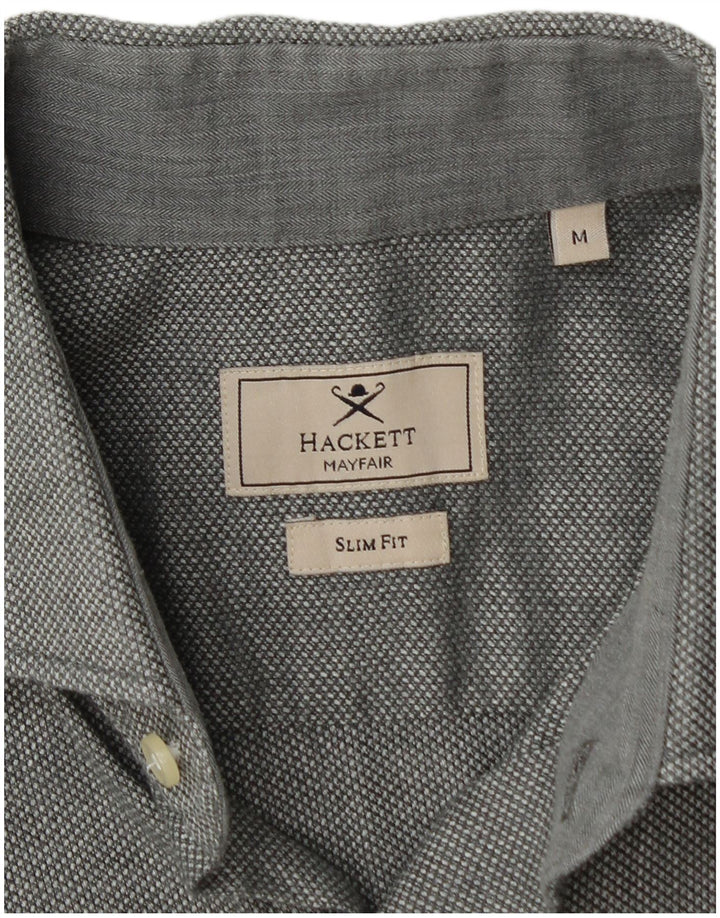 HACKETT Camisa Slim Fit De Algodón Gris Medio Hombre