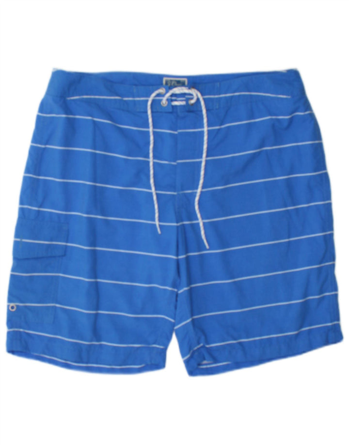 Bañador para hombre J. Crew azul medio a rayas