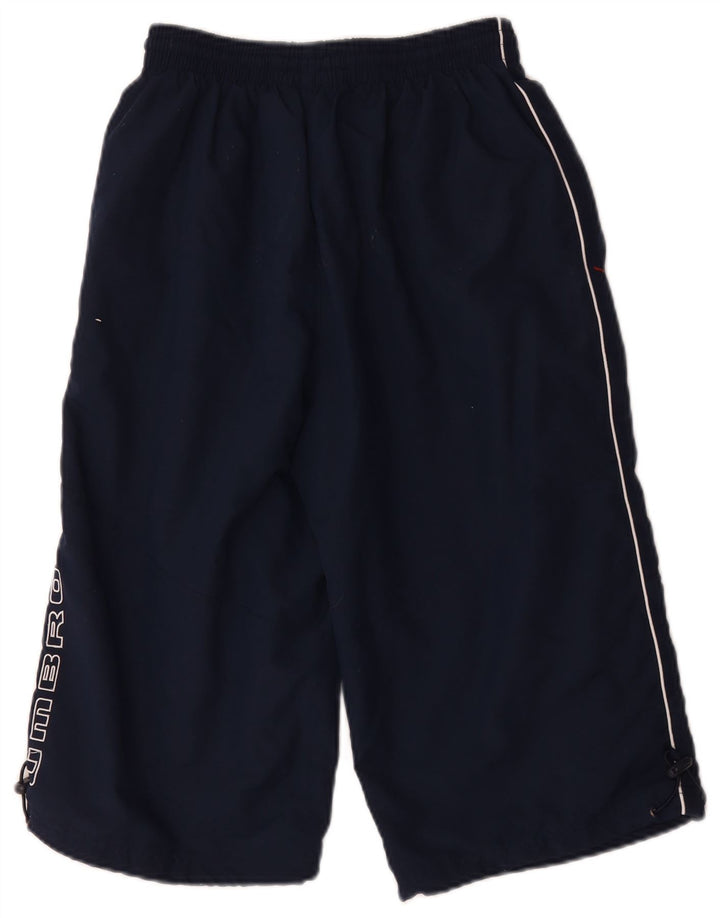 Umbro Bermudas estampadas para hombre, pantalones cortos deportivos, poliéster azul marino pequeño