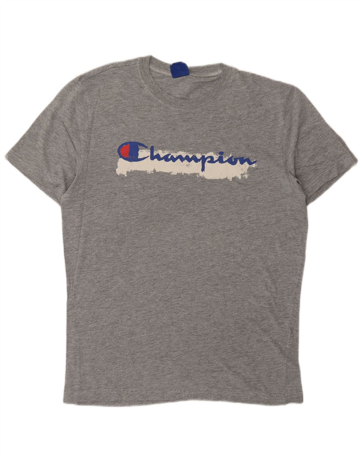CHAMPION Camiseta gráfica para hombre Top grande gris moteado