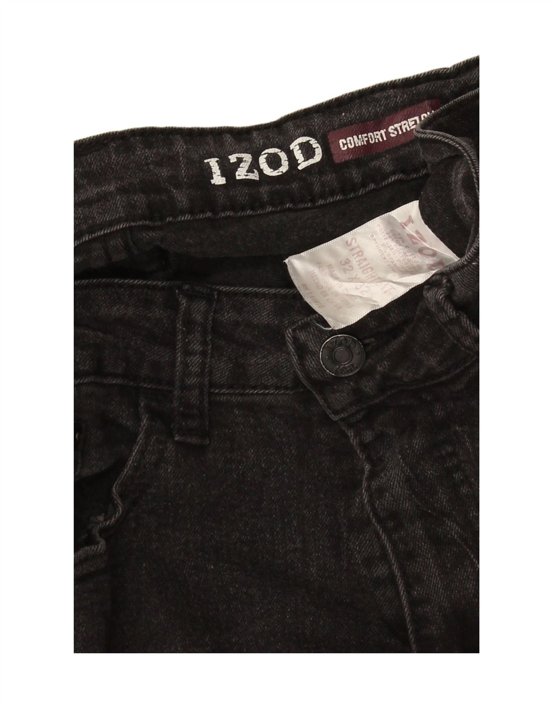 Vaqueros rectos elásticos para mujer Izod W32 L32 Algodón gris